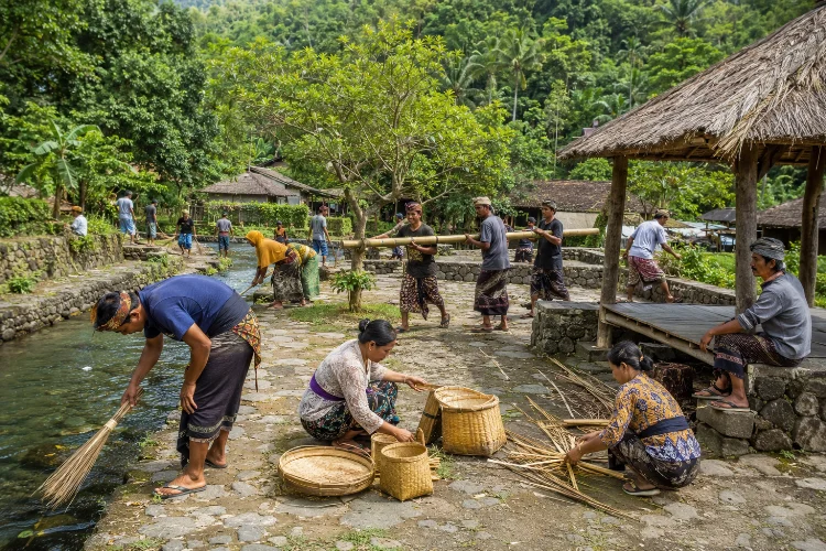 Tradisi Gotong Royong Warga Desa Sesaot yang Tetap Hidup